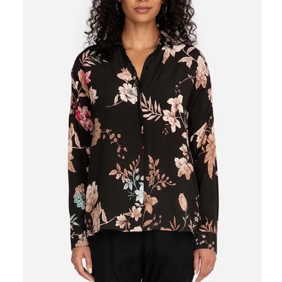 NWT Johnny Was Taos Black Floral Button Down - Picture 3 of 13